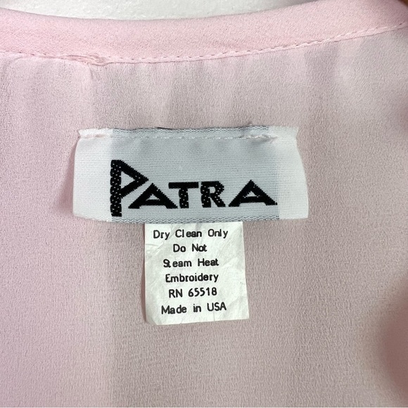 Vintage 80s Patra Sheer Pink Open Robe - Picture 4 of 11